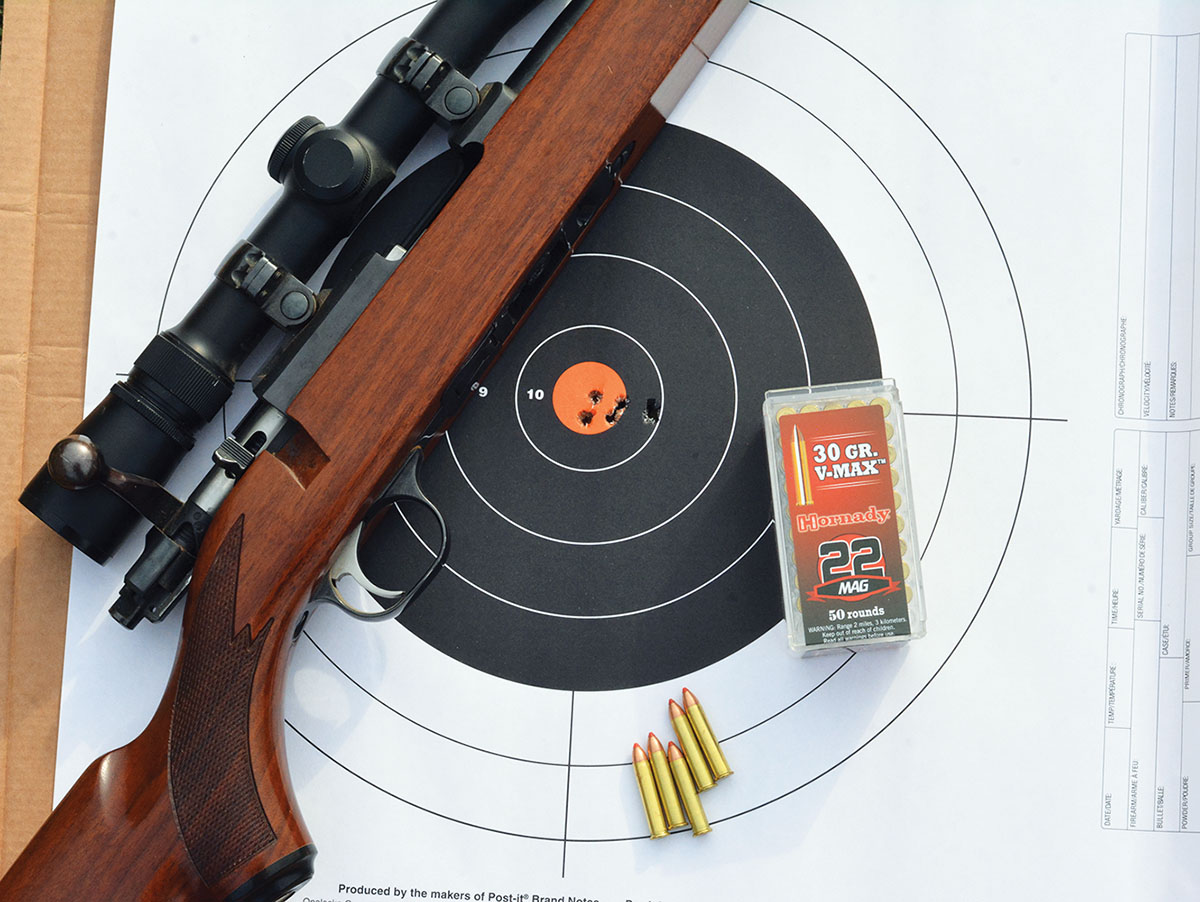 The 22 Magnum offers accuracy and is very effective on pests and varmints.